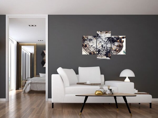 Kép - pezsgő a jégben (90x60 cm)