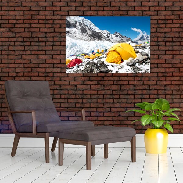 Kép - Kemping a hegyekben (90x60 cm)