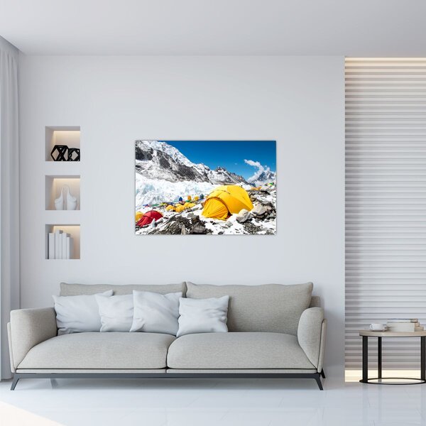 Kép - Kemping a hegyekben (90x60 cm)