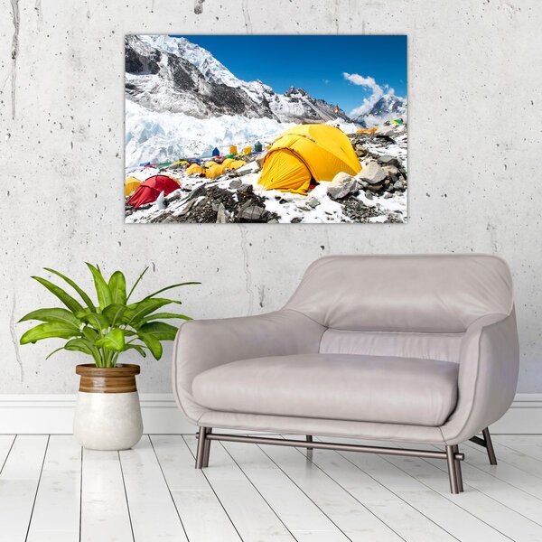 Kép - Kemping a hegyekben (90x60 cm)