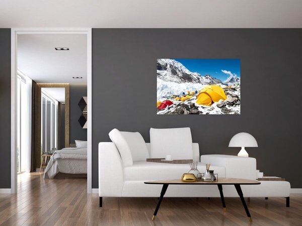 Kép - Kemping a hegyekben (90x60 cm)
