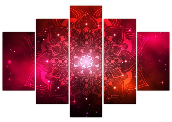 Piros absztrakció képe (150x105 cm)