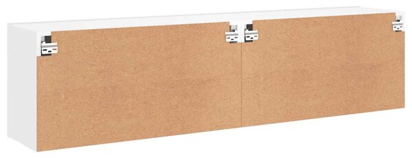 2 db fehér falra szerelhető TV-szekrény 80 x 30 x 41 cm