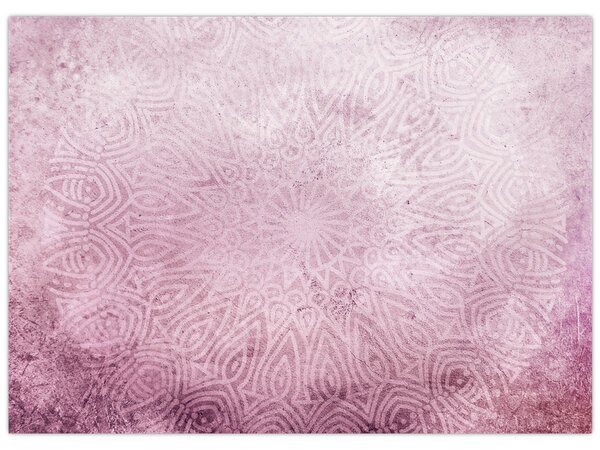 Kép - Mandala rózsaszín falon (70x50 cm)