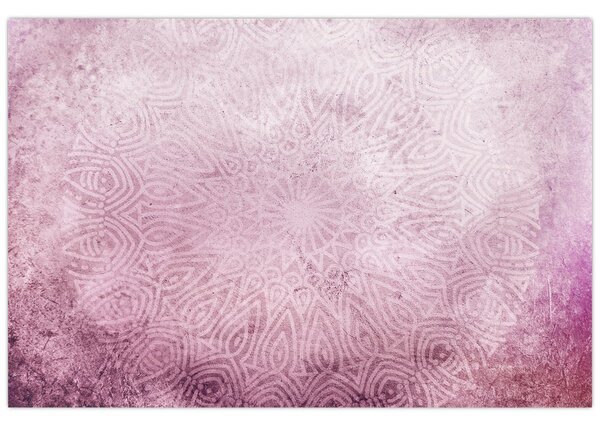 Kép - Mandala rózsaszín falon (90x60 cm)