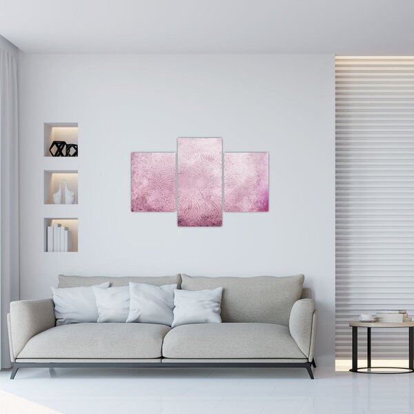 Kép - Mandala rózsaszín falon (90x60 cm)