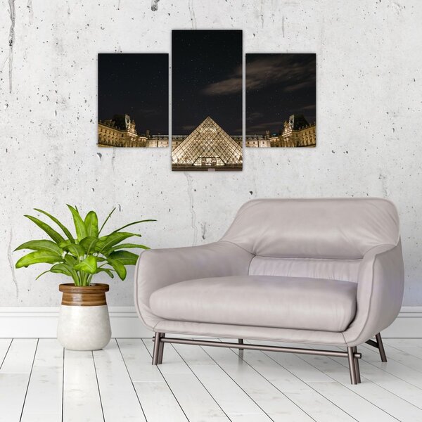 Kép - Louvre éjjel (90x60 cm)