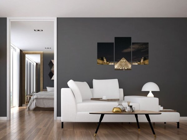 Kép - Louvre éjjel (90x60 cm)