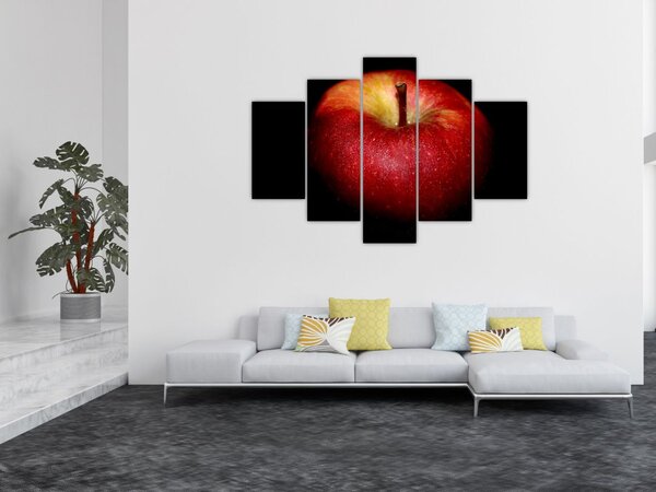 Az alma képe és a fekete háttér (150x105 cm)