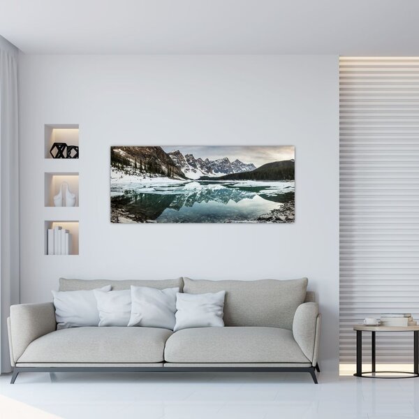 Kép - tó télen (120x50 cm)