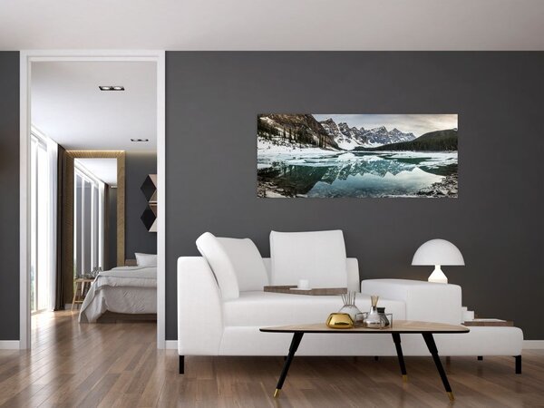 Kép - tó télen (120x50 cm)