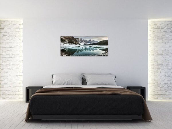 Kép - tó télen (120x50 cm)