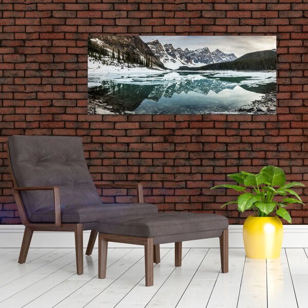 Kép - tó télen (120x50 cm)