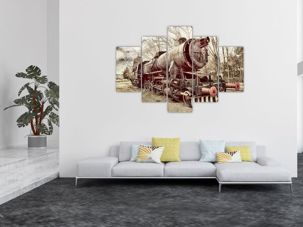 A mozdony történelmi képe (150x105 cm)