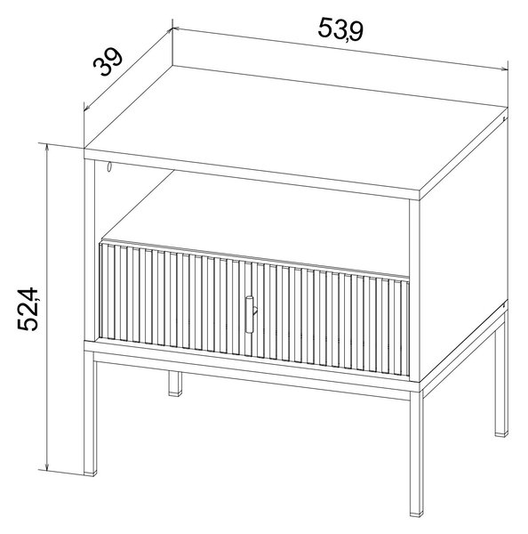 Éjjeliszekrény Magara 5W (füstzöld + arany)