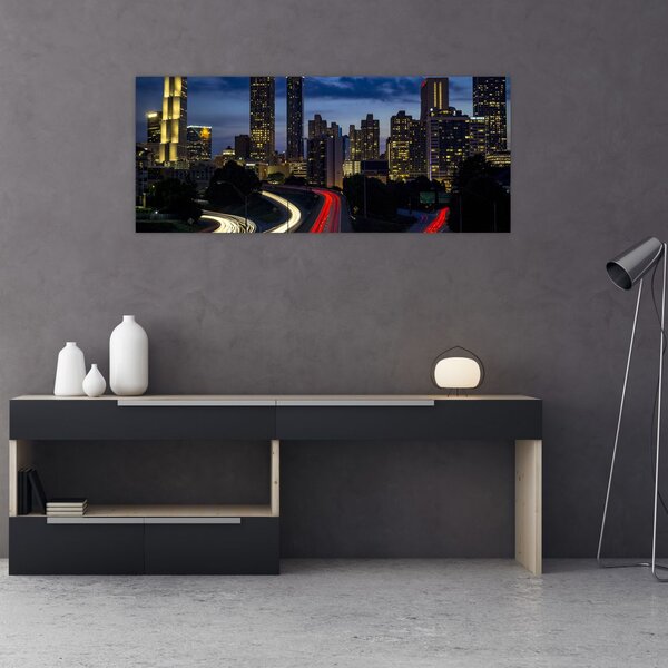 Éjszakai város képe (120x50 cm)