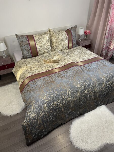 Charlotte pamut ágyneműhuzat TiaHome - 2x Párna 90x70cm, 1x Paplan 200x220cm