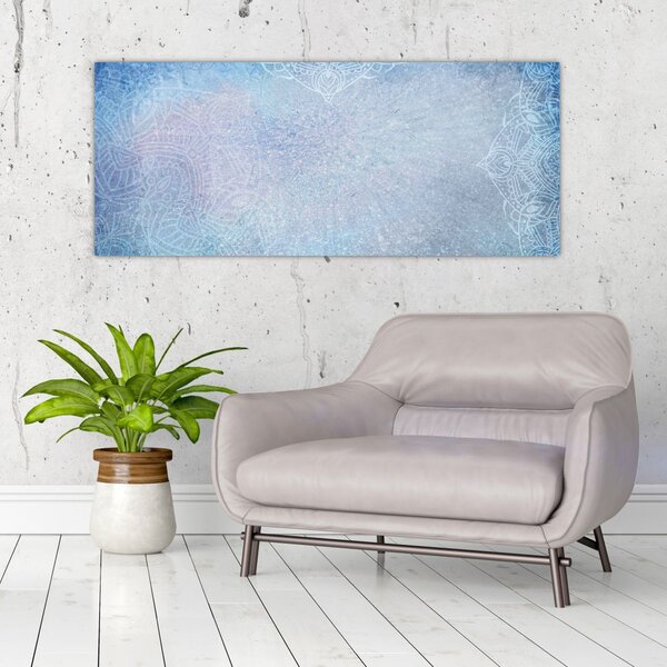 Kép - Mandalák kékszínben (120x50 cm)