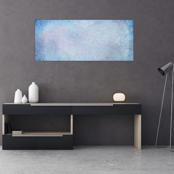 Kép - Mandalák kékszínben (120x50 cm)