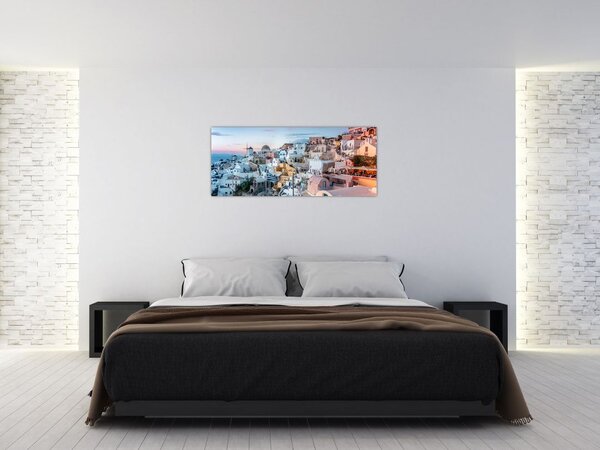 Kép - Alkonyat Santoriniban (120x50 cm)
