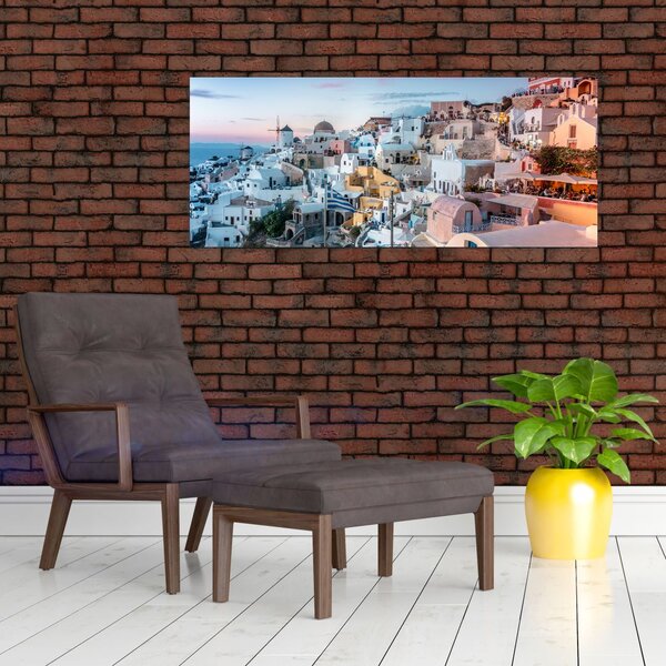 Kép - Alkonyat Santoriniban (120x50 cm)