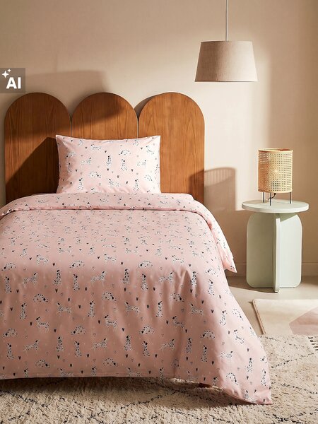 Sinsay - Mikroszálas ágynemű szett dalmata mintával - pasztellpink