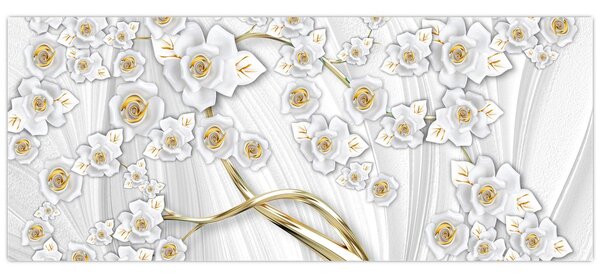 Kép - Fa arany díszítéssel (120x50 cm)