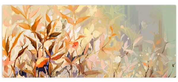 Kép - Festett növények (120x50 cm)