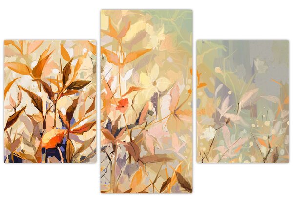 Kép - Festett növények (90x60 cm)