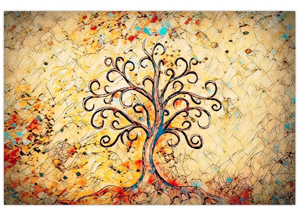 Kép - Mozaik életfa (90x60 cm)