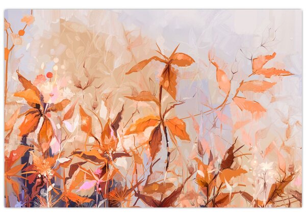 Kép - Festett virágok (90x60 cm)