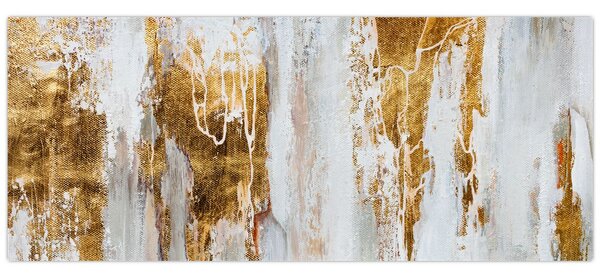 Kép - Arany absztrakció (120x50 cm)