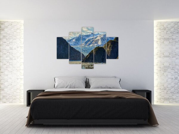 Tájkép hegyekkel (150x105 cm)