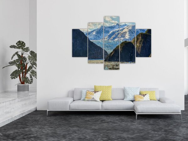 Tájkép hegyekkel (150x105 cm)