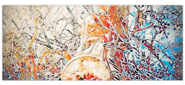 Kép - Mozaik absztrakció (120x50 cm)