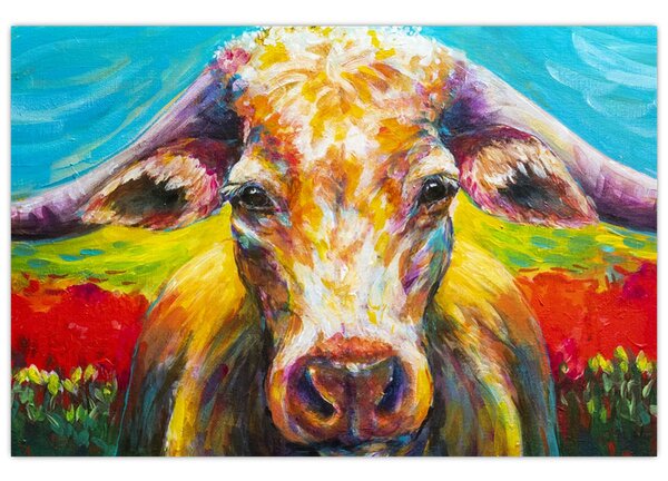 Kép - Festett tehén (90x60 cm)