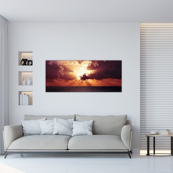 A nap képe a felhők mögött (120x50 cm)