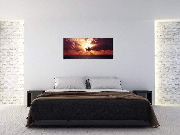 A nap képe a felhők mögött (120x50 cm)