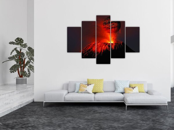 Egy vulkán képe (150x105 cm)