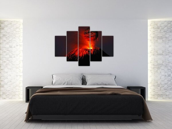 Egy vulkán képe (150x105 cm)