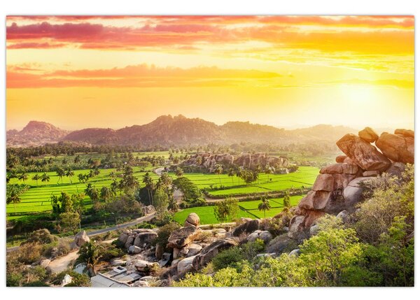 Kép a Hampi-völgyről Indiában (90x60 cm)