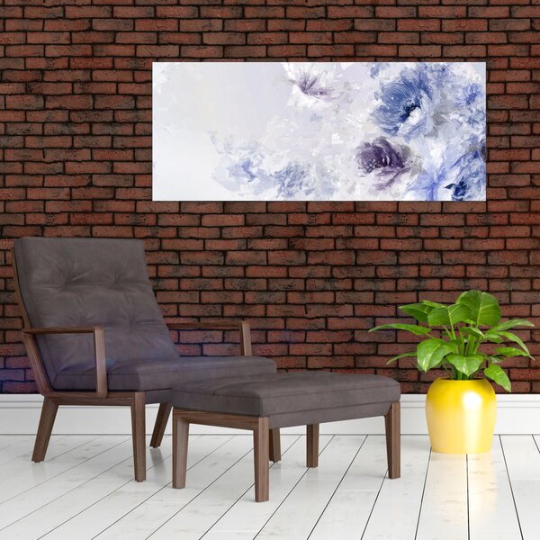 Kép - Virágok, textúrált festmény (120x50 cm)