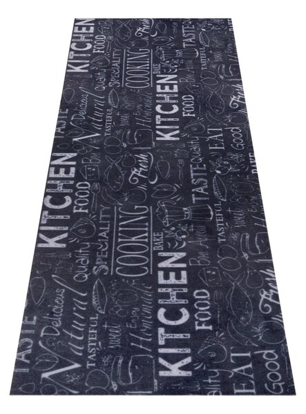 Fekete futószőnyeg 50x150 cm Wild Kitchen Board – Hanse Home