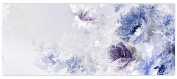 Kép - Virágok, textúrált festmény (120x50 cm)