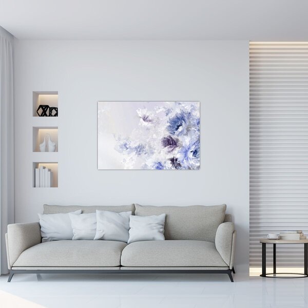 Kép - Virágok, textúrált festmény (90x60 cm)