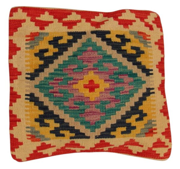 Afgán Kilim párnahuzat 40x40 kézi szövésű párna