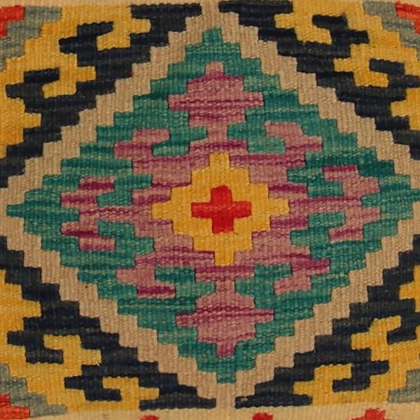Afgán Kilim párnahuzat 40x40 kézi szövésű párna