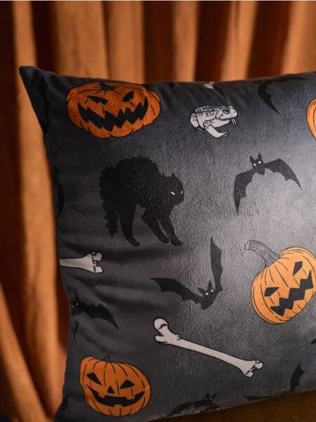 Sinsay - Halloween mintás párnahuzat - sötétszürke