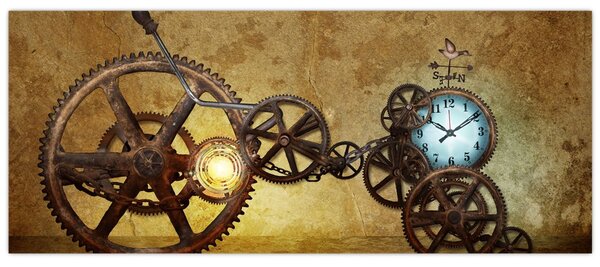 Kép a történelmi óramozgásokról (120x50 cm)