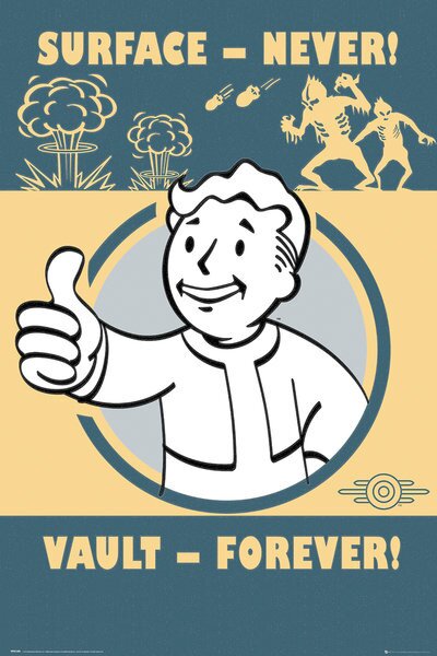 Plakát Fallout 4 - Vault Forever, (61 x 91.5 cm)